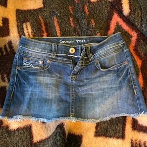 Cowgirl Tuff Denim Short Skirt